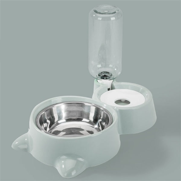 Double Dog Bowl with Self-Refilling Water and No Splash