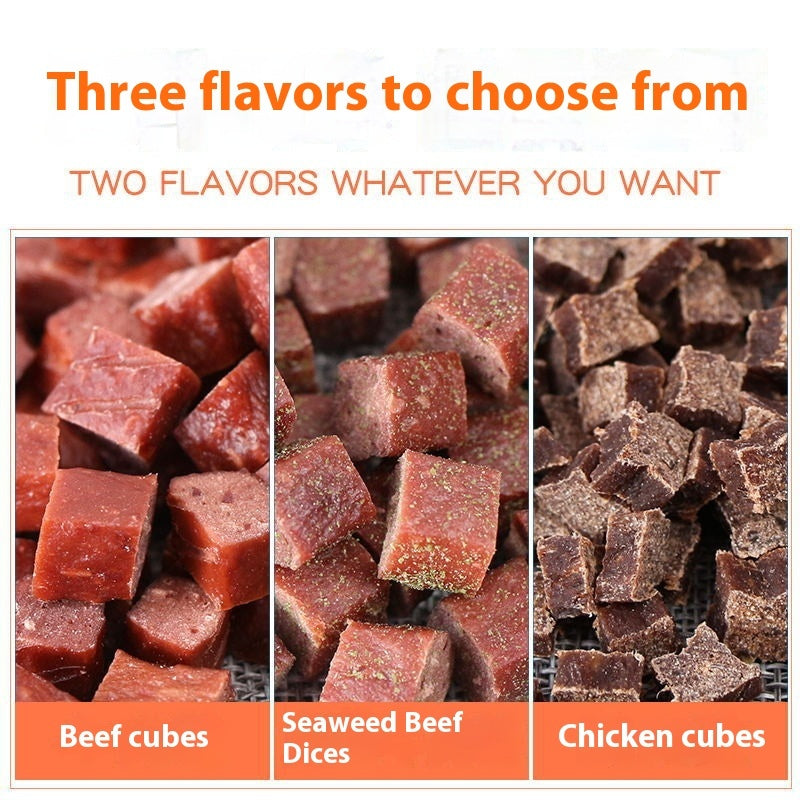 Dog Snacks Dried Beef or Chicken Cubes