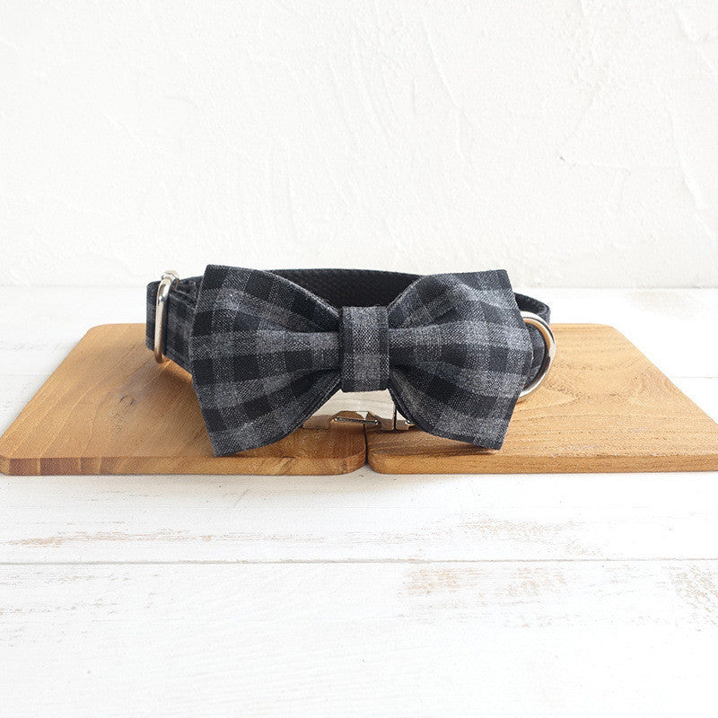 Gray Butterfly Tux Collar And Lead
