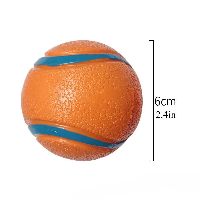 Rubber inflatable ball for dogs