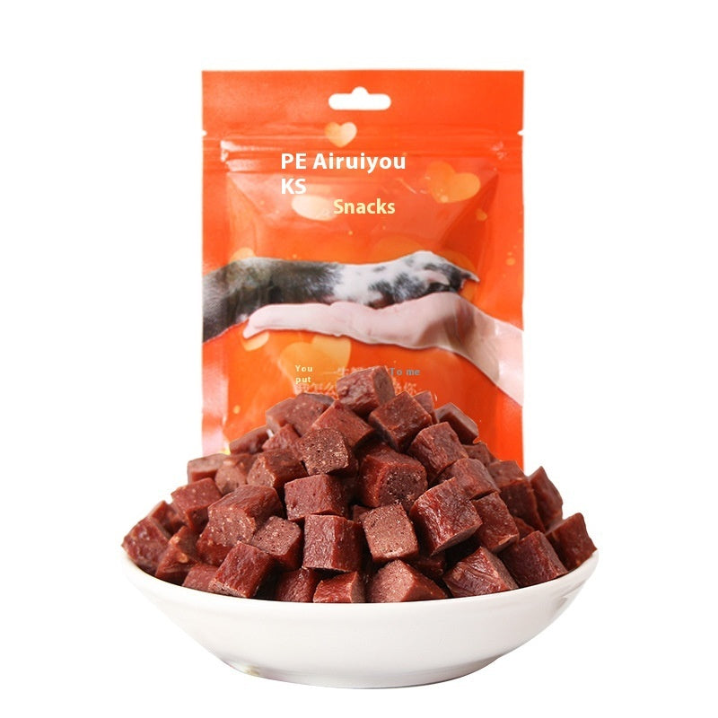 Dog Snacks Dried Beef or Chicken Cubes