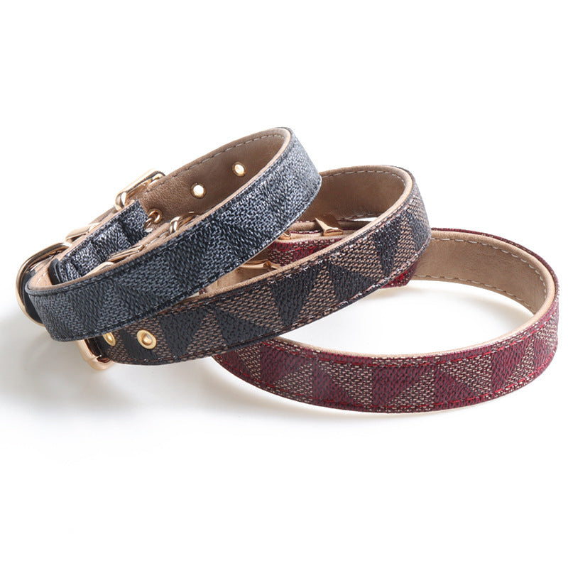 PU Leather Fashionable Patterned Dog Collar