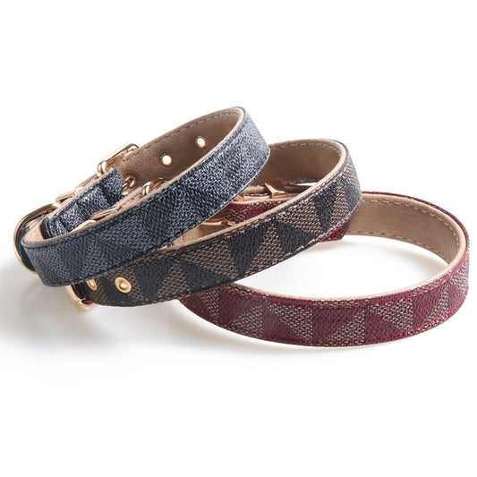 PU Leather Fashionable Patterned Dog Collar