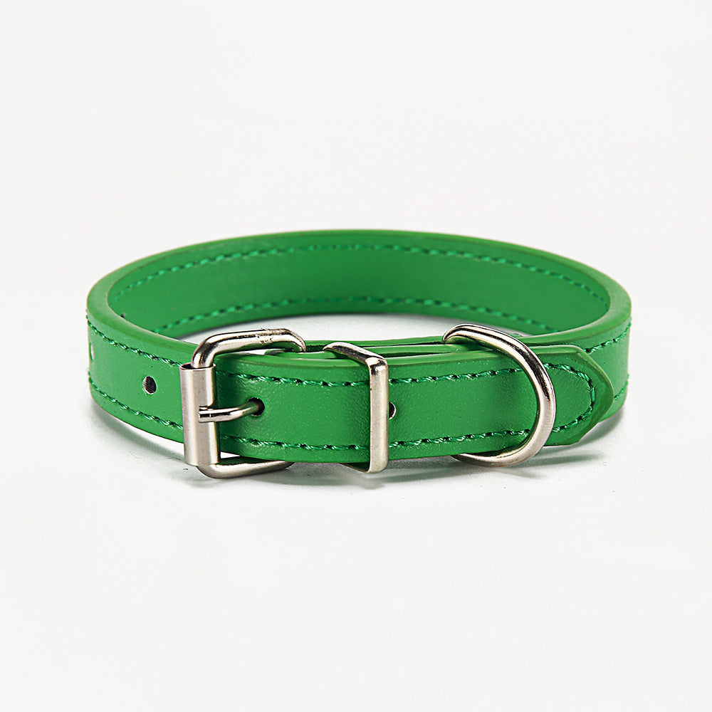 Coloured Leather Look-Alike Collar