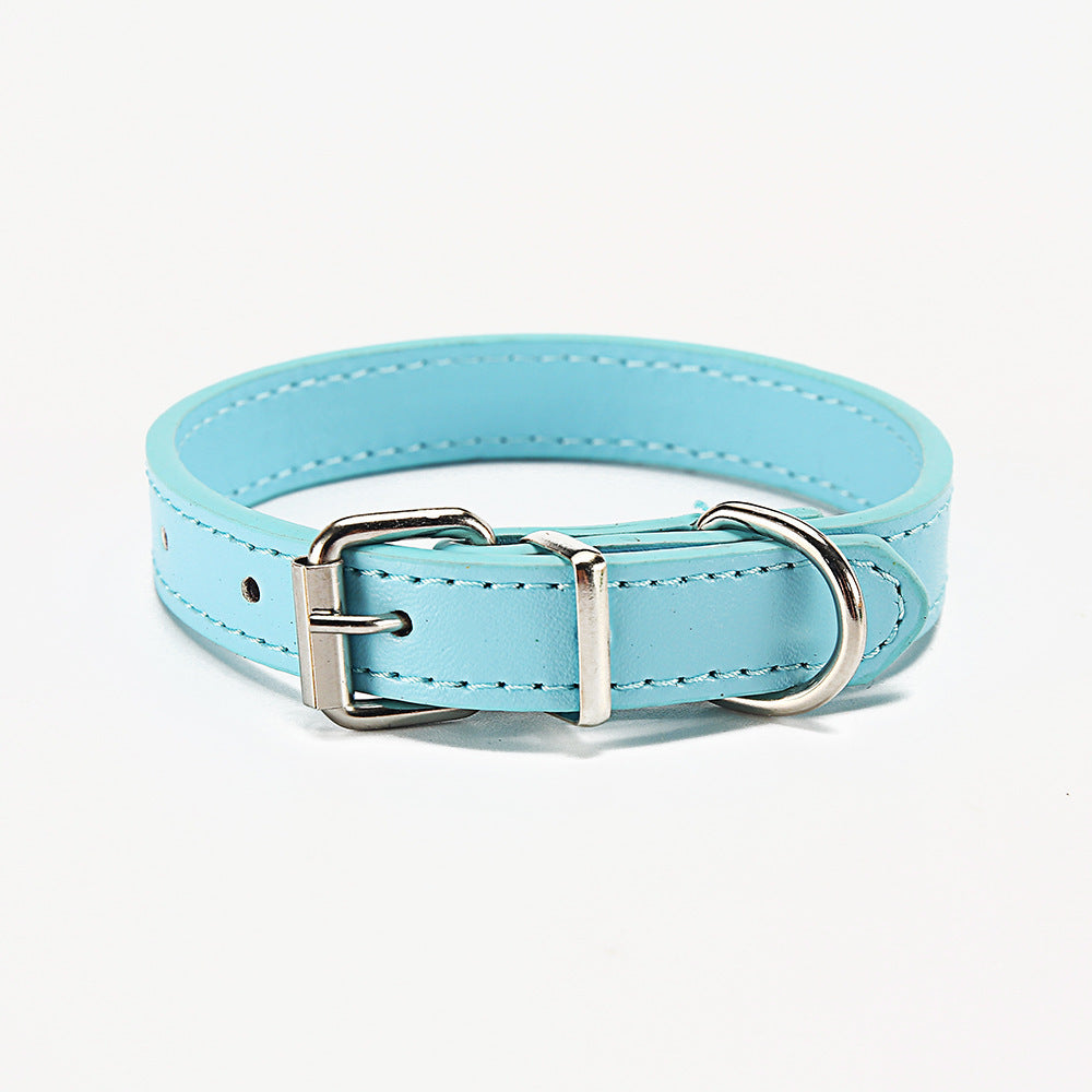 Coloured Leather Look-Alike Collar