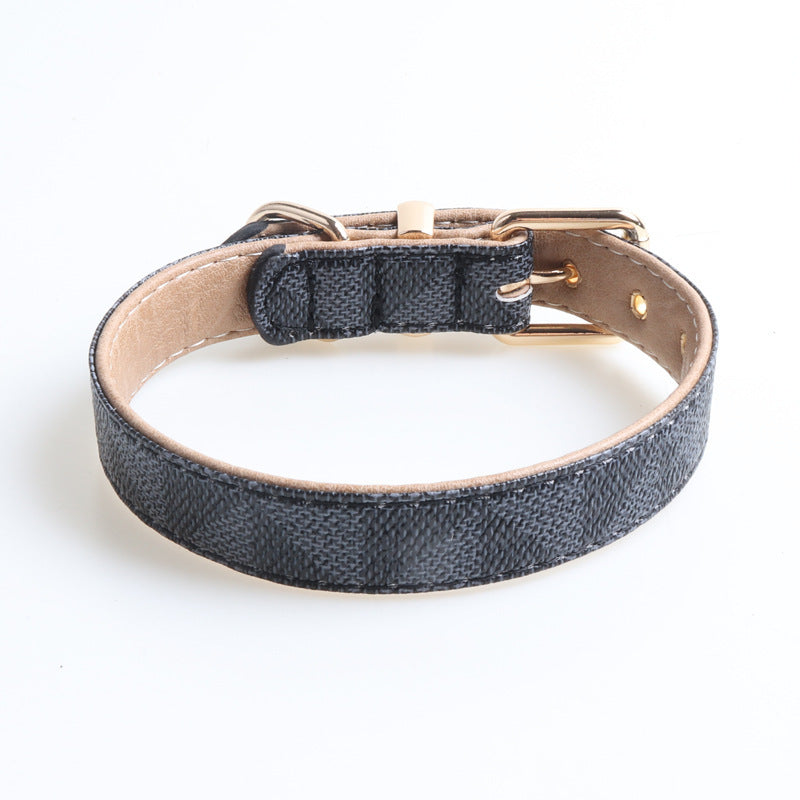 PU Leather Fashionable Patterned Dog Collar