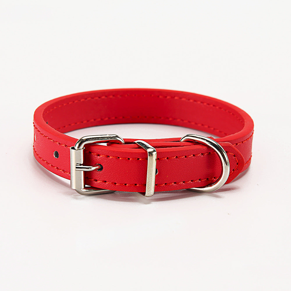Coloured Leather Look-Alike Collar