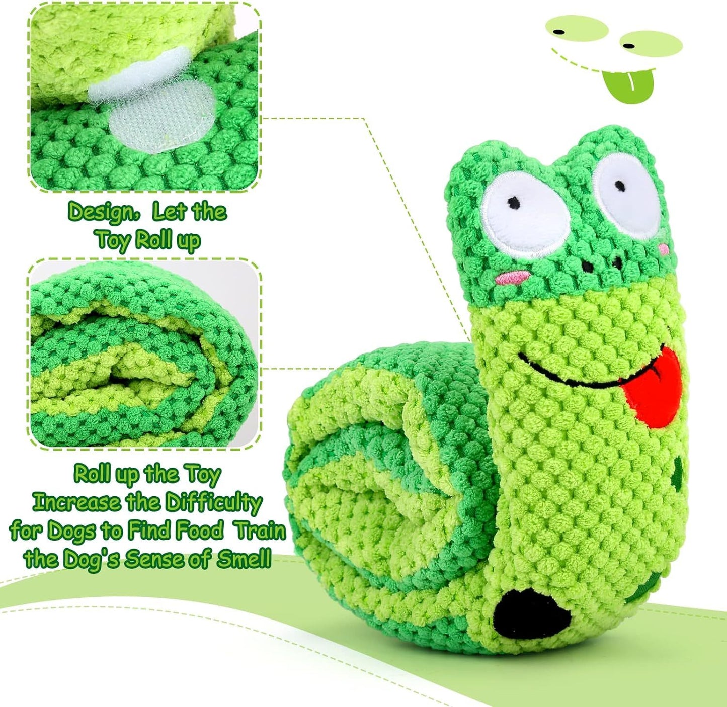 Squeaky Puzzle Frog, Snail or Snake Toy